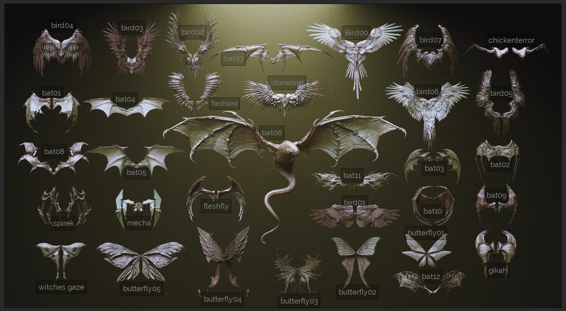 WINGS - 33 Character & Creature wings