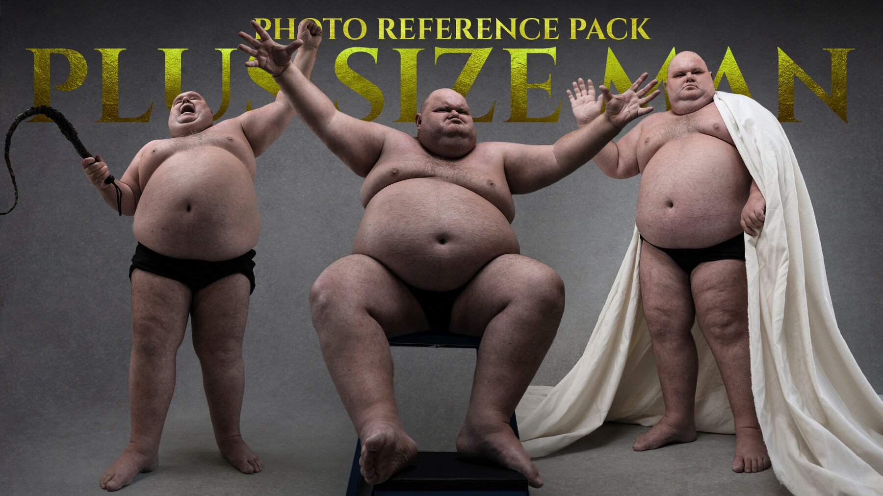 A Plus Size Man- Photo Reference Pack For Artists 572 JPEGs