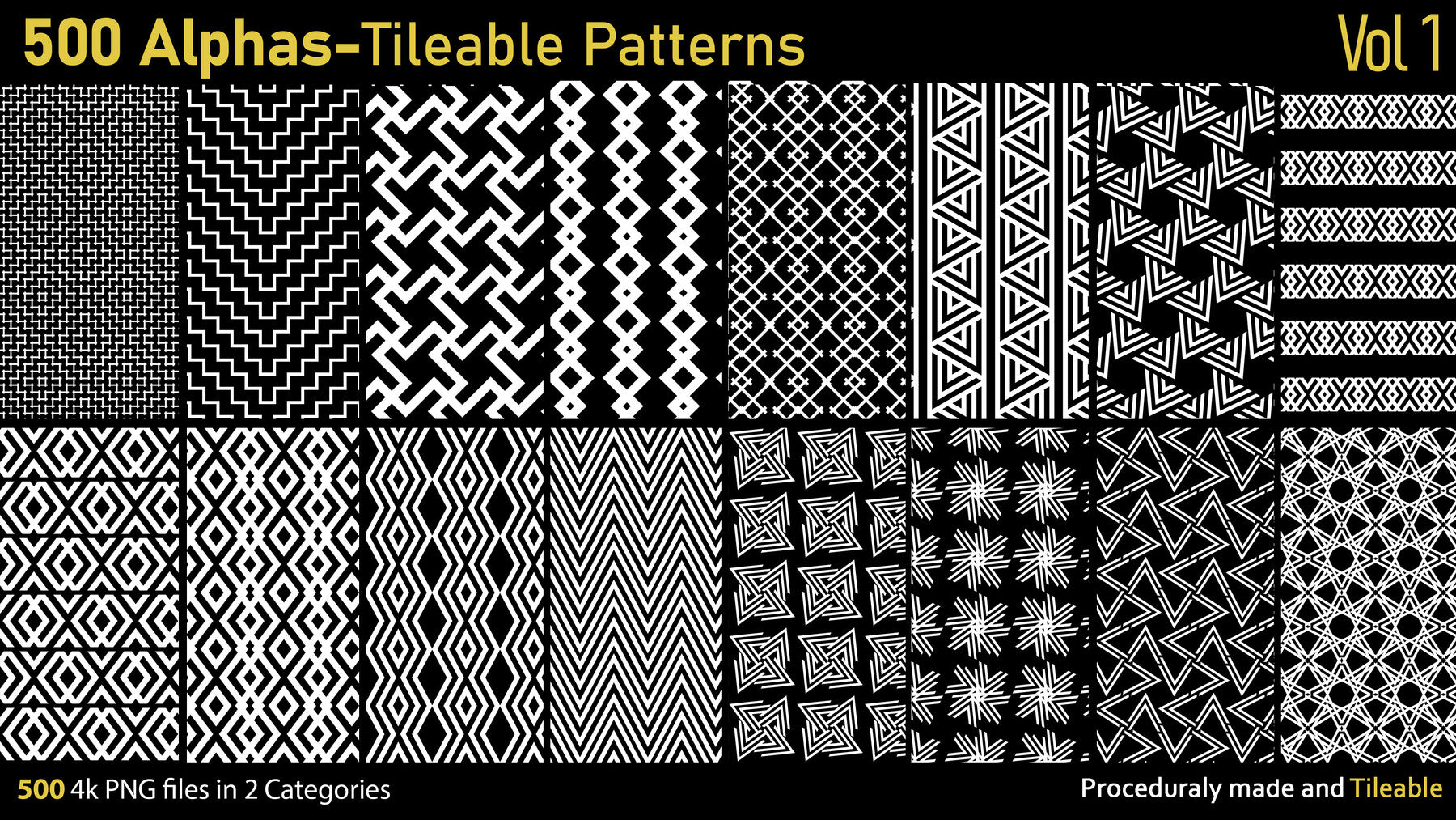 500 Alphas-Tileable Patterns-Vol1