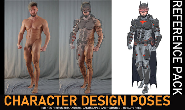 Male Reference Pack Costume Design Poses