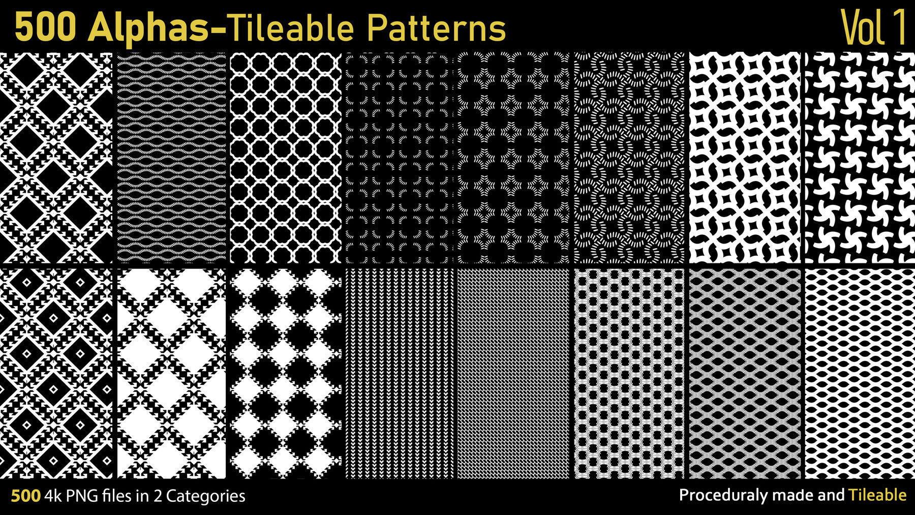 500 Alphas-Tileable Patterns-Vol1