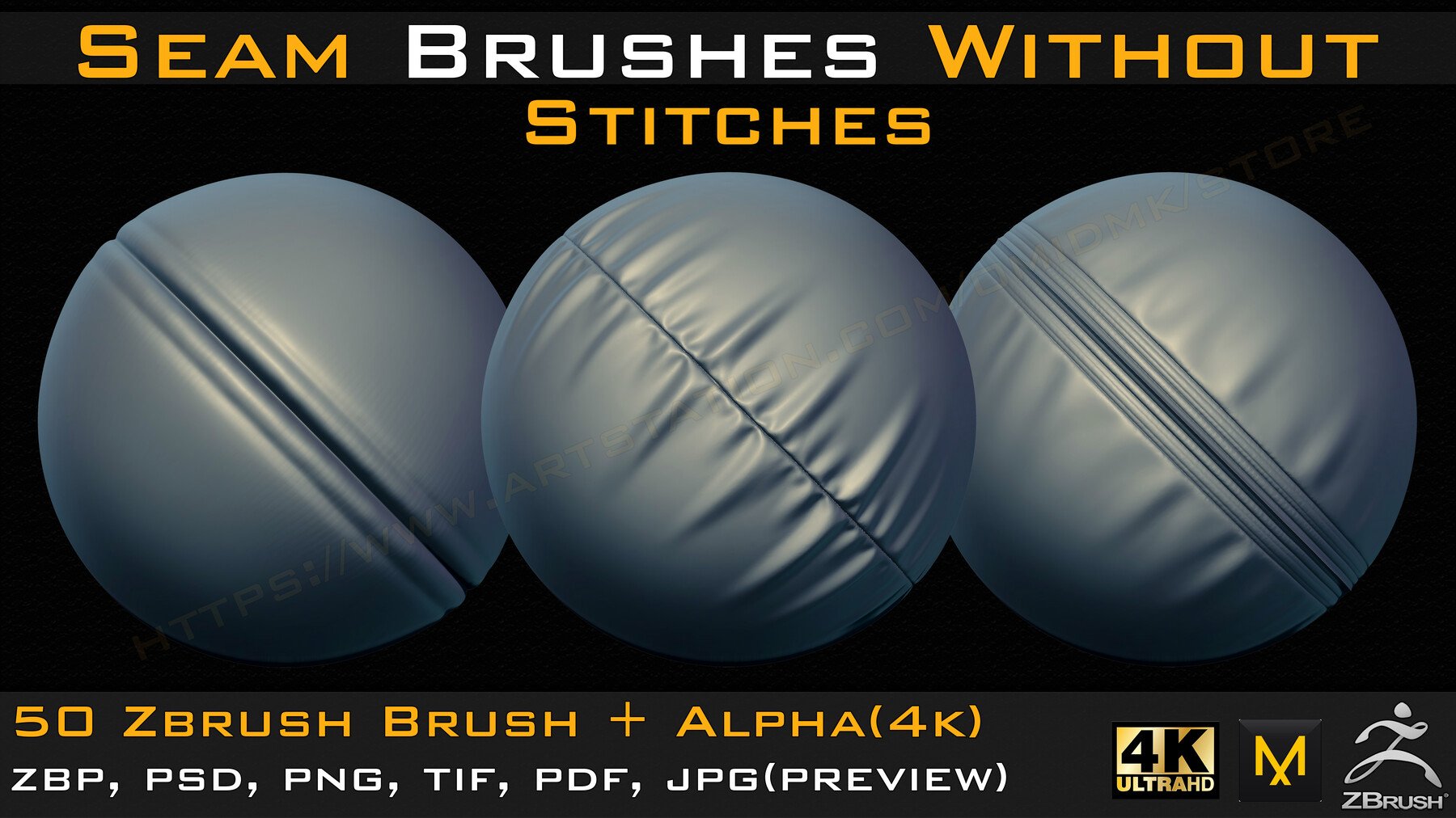 50 Seam Brushes + Alpha Vol.4