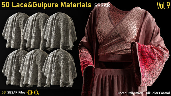 50 Lace&Guipure Materials-SBSAR-Vol8