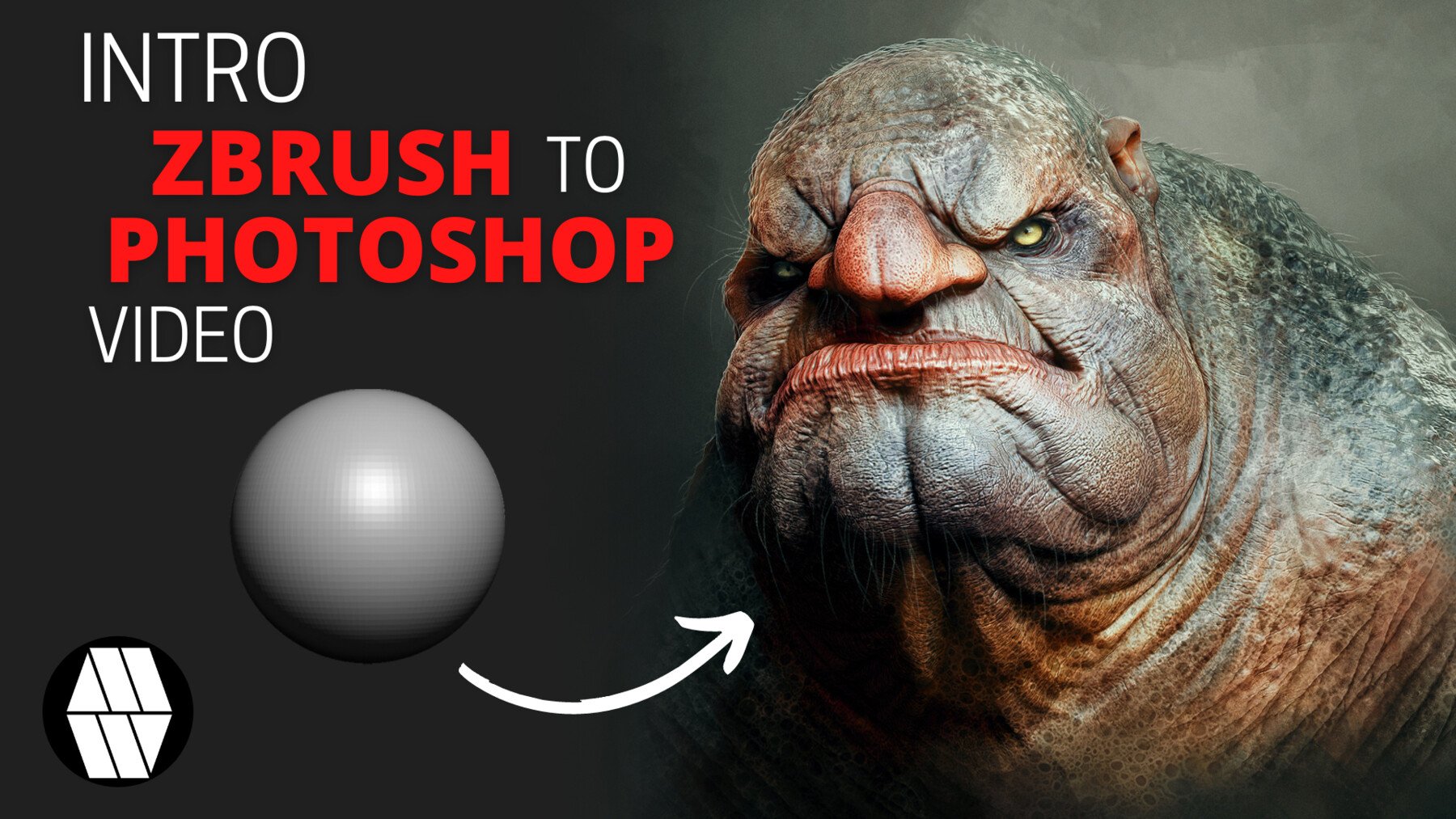 Troll Bust Concept - ZBrush to Photoshop Full Tutorial