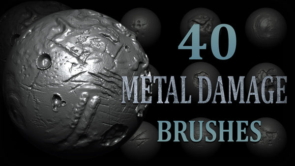 Metal Damage Brush + Alphas